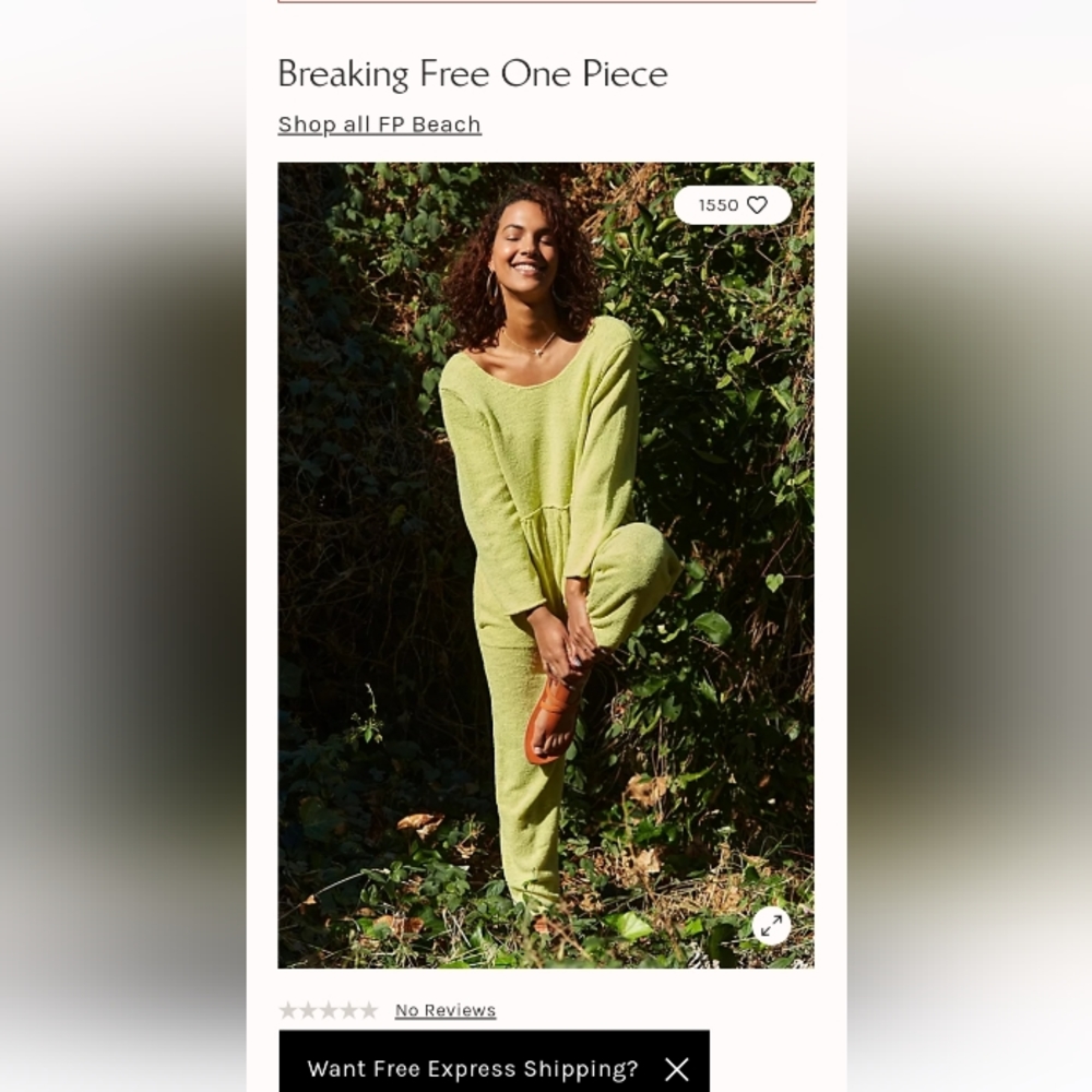 Free People Beach Breaking Free Onesie NWT XS